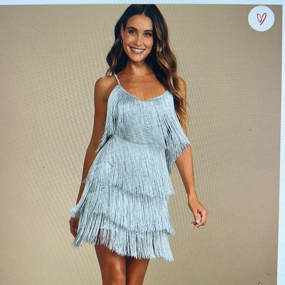 Sequin fringe dress